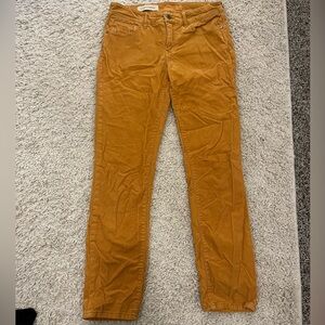 Pilcro and the Letterpress Orange Corduroy Pants